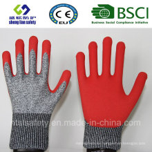 Guante de trabajo de seguridad resistente al corte con guantes de seguridad revestidos con nitrilo